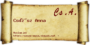 Csősz Anna névjegykártya
